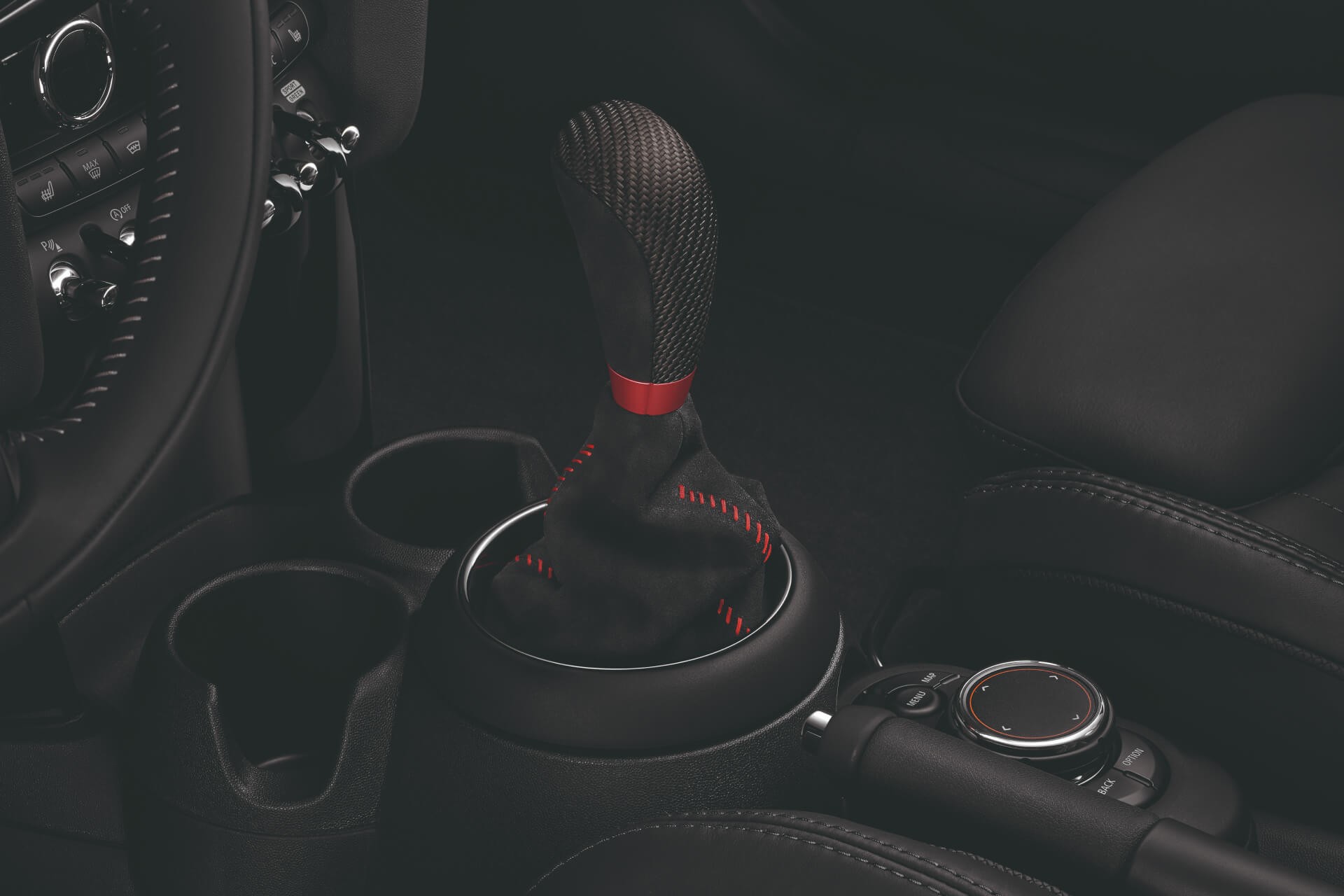 MINI John Cooper Works – pomello della leva del cambio – carbonio e alcantara